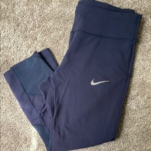 Nike Power Epic Lux Active Crop Leggings | Steel Blue Gray Color